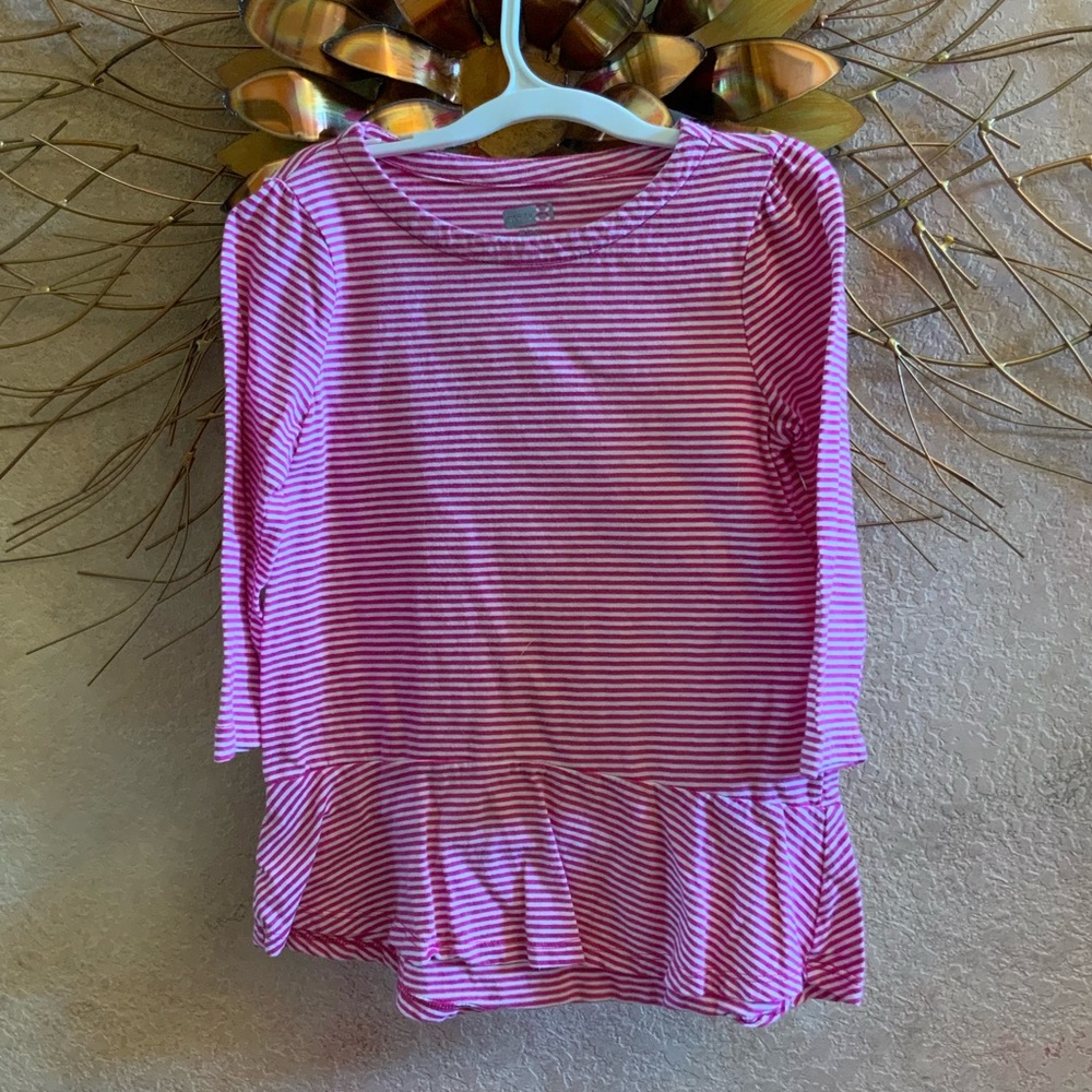 Girls’ Crazy 8 3/4 sleeve top sz 7-8 pink stripes